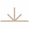 Ekena Millwork Saratoga Smooth Timber Gable Bracket, Douglas Fir, 84"W x 42"H x 3 1/2"D x 3 1/2"F, 12/12 Pitch GBW084X42X0404SAR00SDF - alternate 1